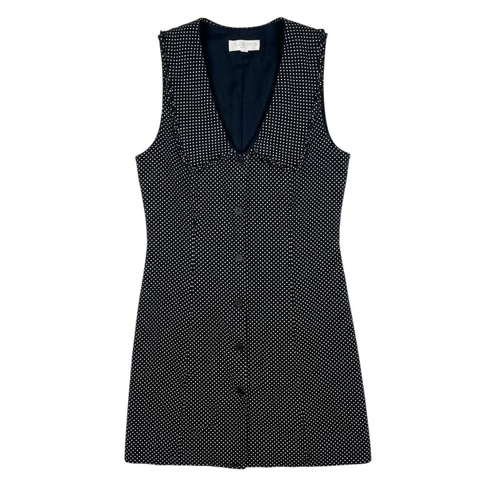 Caroline Constas Polka Dot Mini Dress Medium
